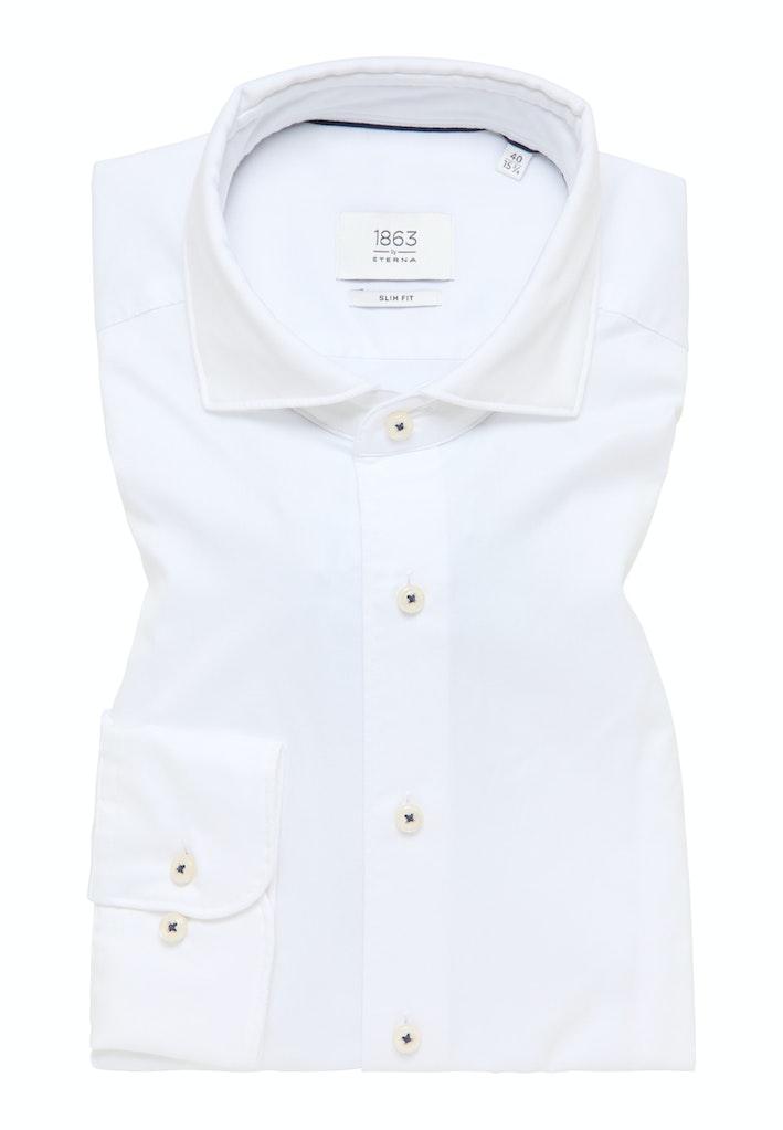 Soft Luxury Shirt Twill Langarm Weiß 43/Langarm - 67cm