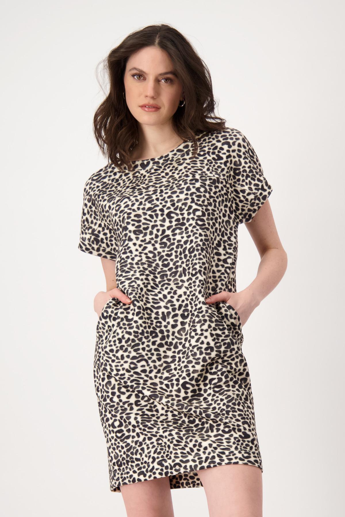 Kleid mit Leomuster 40 - Coffee Bean Gemustert