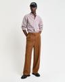 Regular Fit Classic Banker Stripe Popeline Hemd L - Wine Red