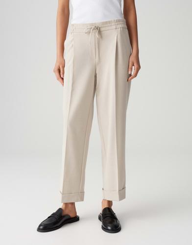 OPUS Bundfaltenhose »Melosa« mit seitlichen Galonstreifen - Beige / 36