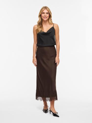 VIELLETTE HW ANKLE LACE SKIRT - NOOS 36 - Coffee Bean