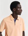 Kontrast Piqué Poloshirt M - Peachy Orange