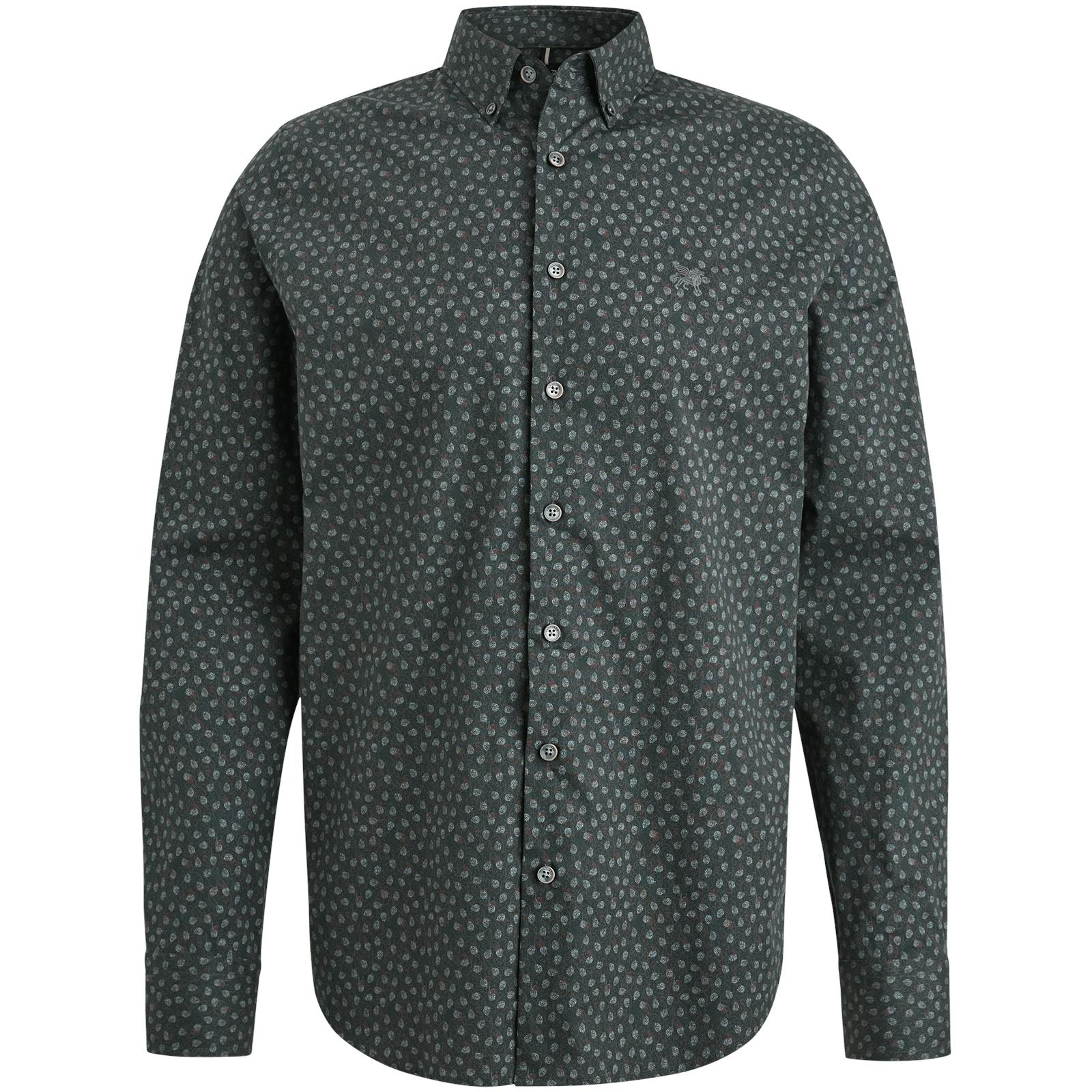 Long Sleeve Shirt Print on poplin stretch M Regular Fit - Forged Iron