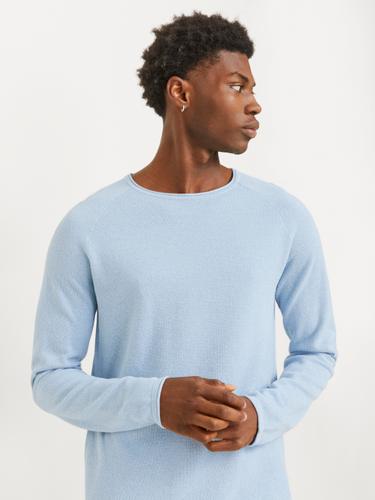 JJEHILL KNIT CREW NECK NOOS S Structure Fit - Cashmere Blue