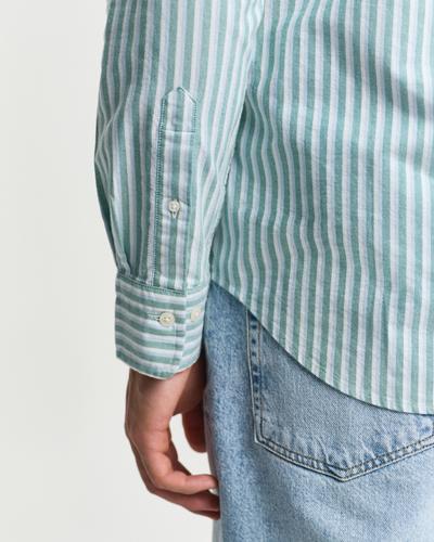 Regular Fit Classic Oxford-Hemd mit Streifen L - Deep Green