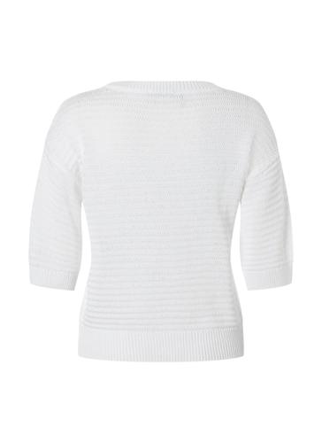 Pullover Rundhals 1/1 Arm Modern Fit - Pure White
