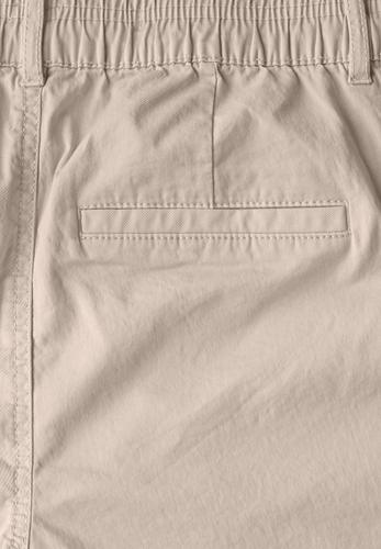 Twill Shorts im Washed-Look L - Boulder Beige
