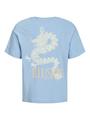 JJCHARGE PRINTED TEE SS CREW NECK JNR 152 Locker geschnitten - Chambray Blue