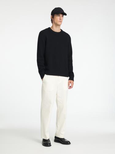 SLHCODY LS KNIT RELAXED CREW NECK NOOS S Locker geschnitten - Black