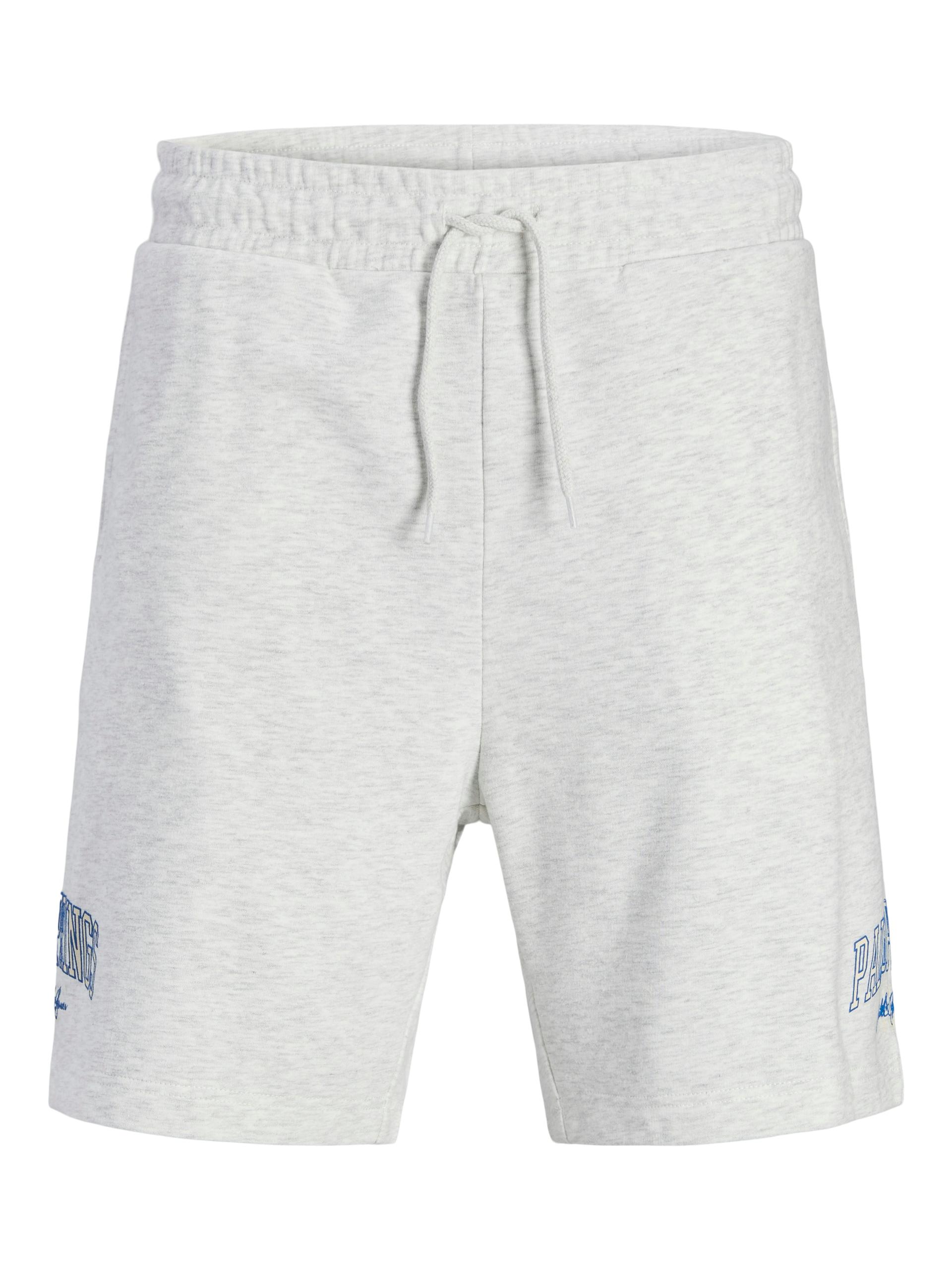 JPSTKANE JJDETROIT SWEAT SHORTS NA JNR 140 Locker geschnitten - White Melange