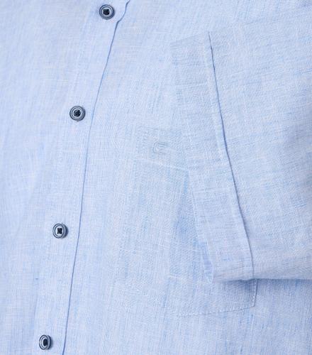 Leinenhemd XL Casual Fit Short - Blau