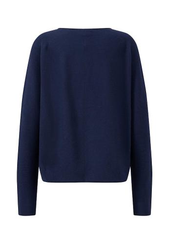 PULLOVER O-NECK FINE COTTON Blau XL