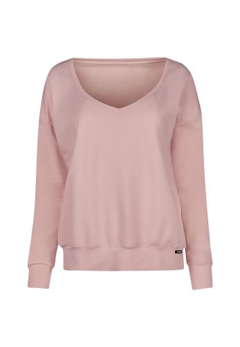 Skiny Damen Shirt langarm Night In Mix & Match Rosa 44