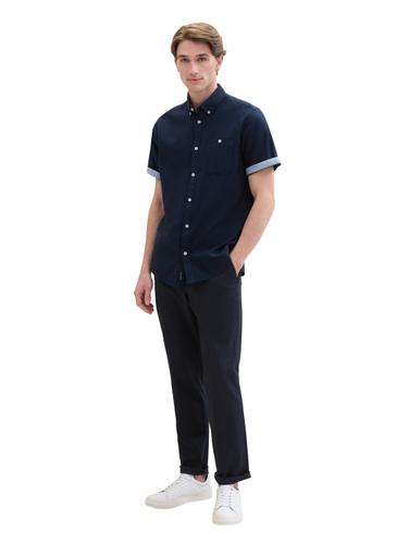 Chambray Kurzarmhemd XXXL Regular Fit - Sky Captain Blue