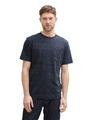 T-Shirt mit Brusttasche XXL Regular Fit - Sky Captain Blue Stripy Inject