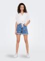 ONLPAULA LIFE S/S TIE SHIRT WVN NOOS M Normal geschnitten - White