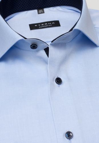 Cover Shirt Twill Langarm 41/Langarm - 65cm COMFORT FIT - Hellblau