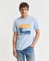 GANT USA Sailing Print Graphic T-Shirt XXXL - Fresh Blue