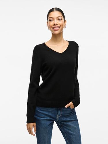 VIRIL V-NECK L/S  KNIT TOP - NOOS Schwarz M