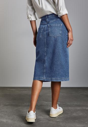 Midi Pencil Jeansrock 34 - Medium Blue Authentic
