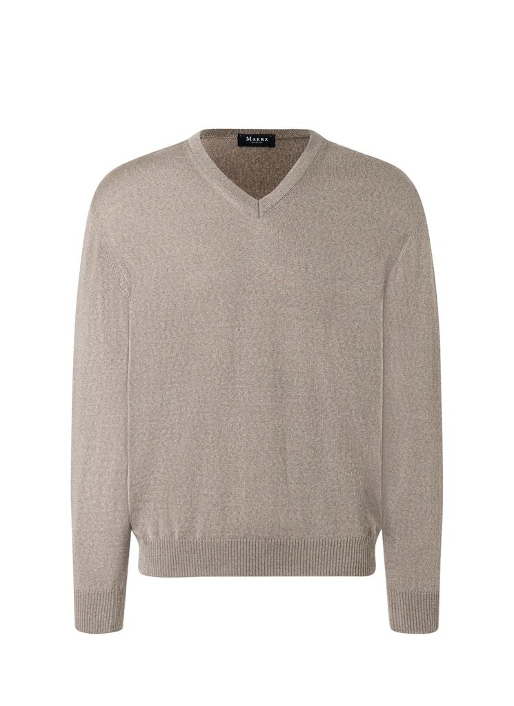 Pullover V-Ausschnitt 1/1 Arm Beige
