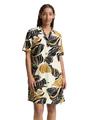Kleid mit Leinenanteil 36 Regular Fit - Neutral Cut Leaves Design