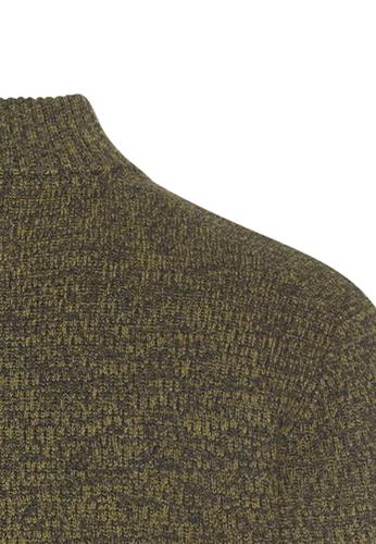 Strick-Troyer mit melierter Struktur L Regular Fit - Forest Green