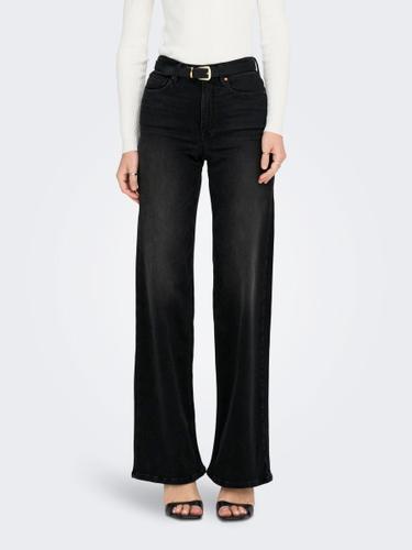 ONLMADISON BLUSH HW WIDE DNM CRO099 NOOS S/30 Weiter Beinschnitt - Washed Black