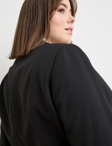 Klassischer Blazer mit Paspeltaschen 54 Figurumspielend | Gerade geschnitten - Black
