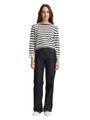 Strickpullover mit Streifenmuster XXL Regular Fit - Offwhite Green Navy Stripe
