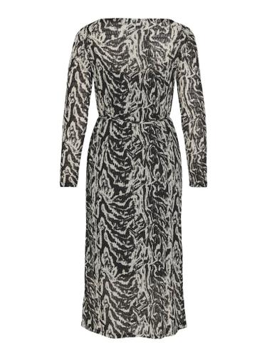 VILARINE NALA BOAT NECK L/S MIDI DRESS Schwarz XS
