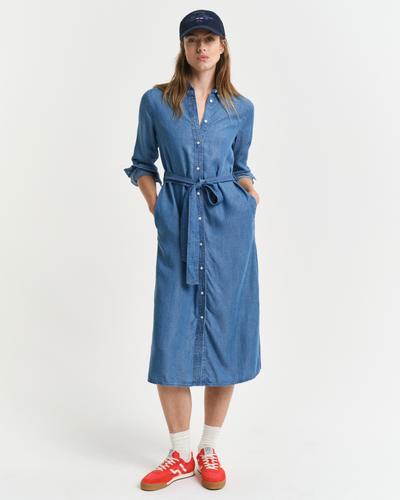 Chambray Hemdblusenkleid 36 - Light Indigo