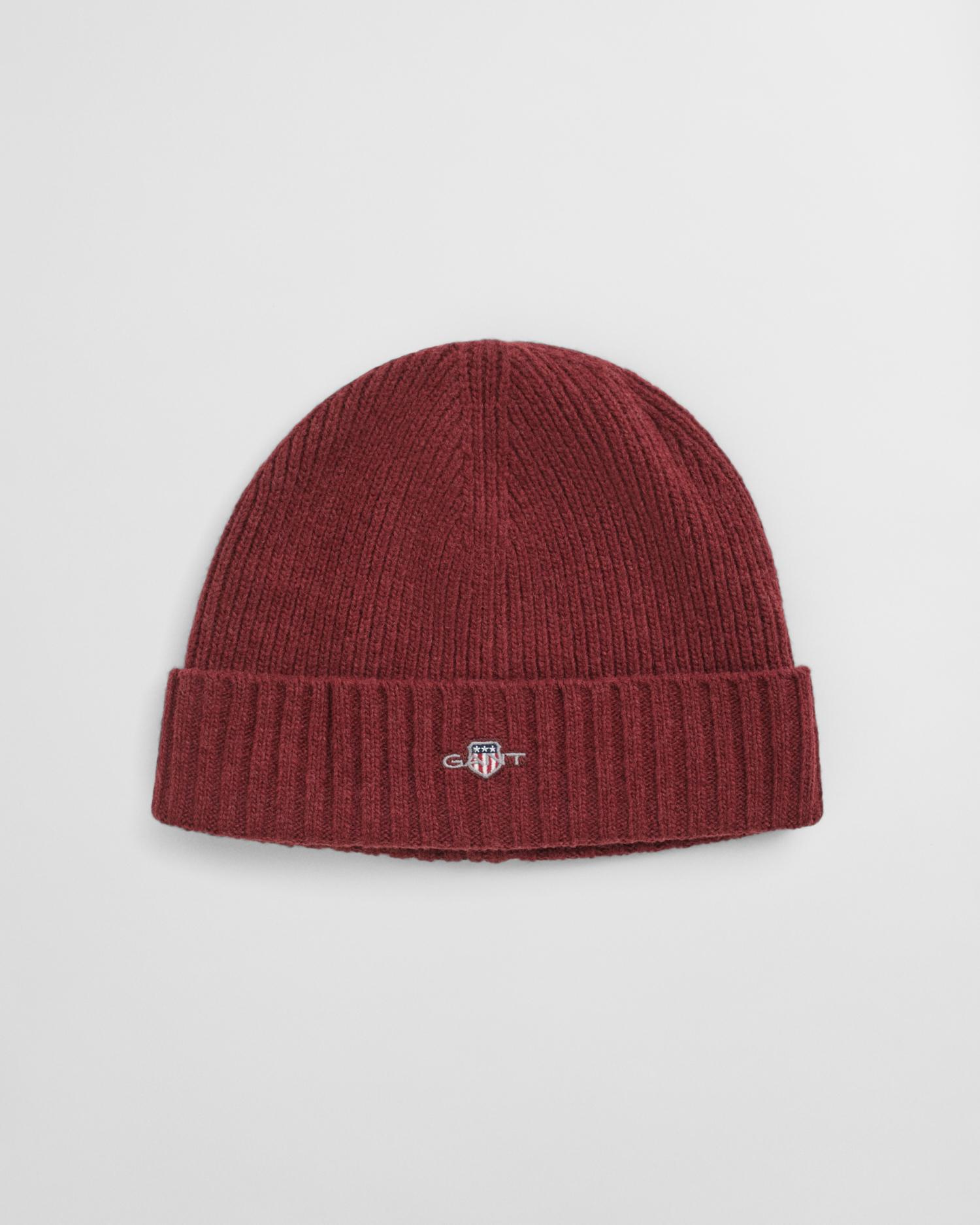 Shield Beanie aus Wolle OS - Plumped Red