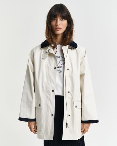 Sailing Jacke mit Kontrastkragen S - Linen