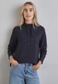 Shirt mit Streifenstruktur Blau 40