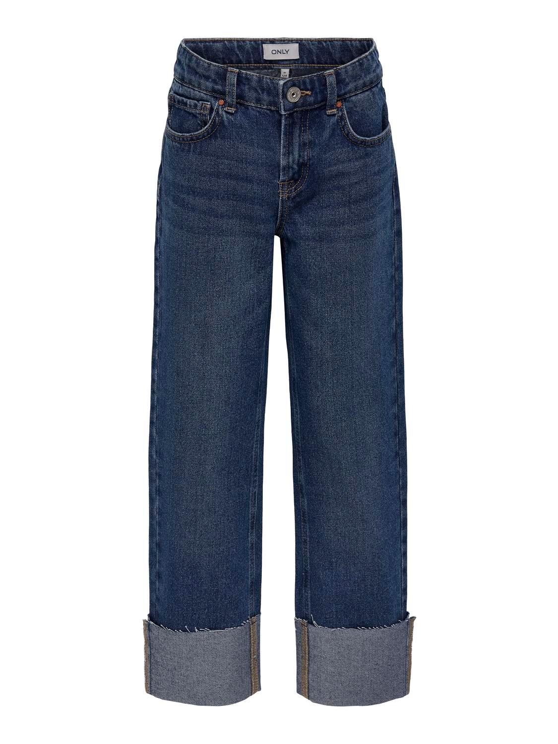 KOGMEGAN STRAIGHT FOLD UP DNM PIM 158 Gerade geschnitten - Dark Blue Denim