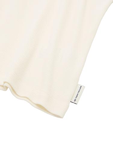 Basic Ripp Top 152 Slim Fit - Wool White