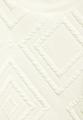 Shirt mit 3D Strukturmuster M - Vanilla White