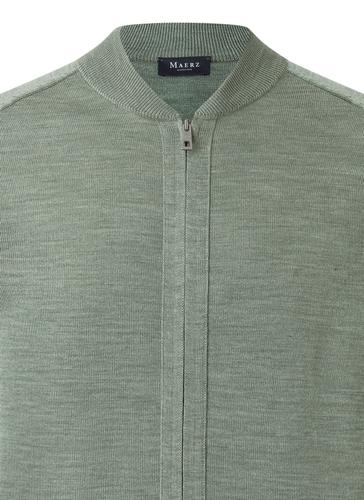 Strickjacke Zip 1/1 Arm 50 Classic Fit - Greenery