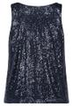Pailletten-Top Blau 42