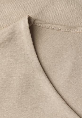 Basic Kurzarmshirt 38 - Coastal Beige
