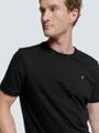 T-Shirt Crewneck Slub Schwarz XL