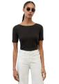 Slub-Jersey-T-Shirt regular Schwarz XL
