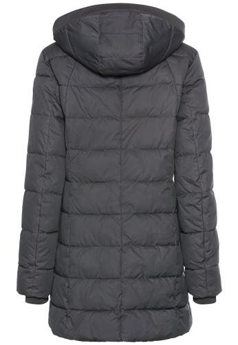 Gesteppte Jacke mit abnehmbarer Kapuze Schwarz 46
