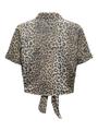 ONLNOVA LIFE VIS S/S KNOT SHIRT AOP S Normal geschnitten - Timber Wolf