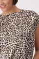 Blusenshirt mit Leomuster 36 - Coffee Bean Gemustert