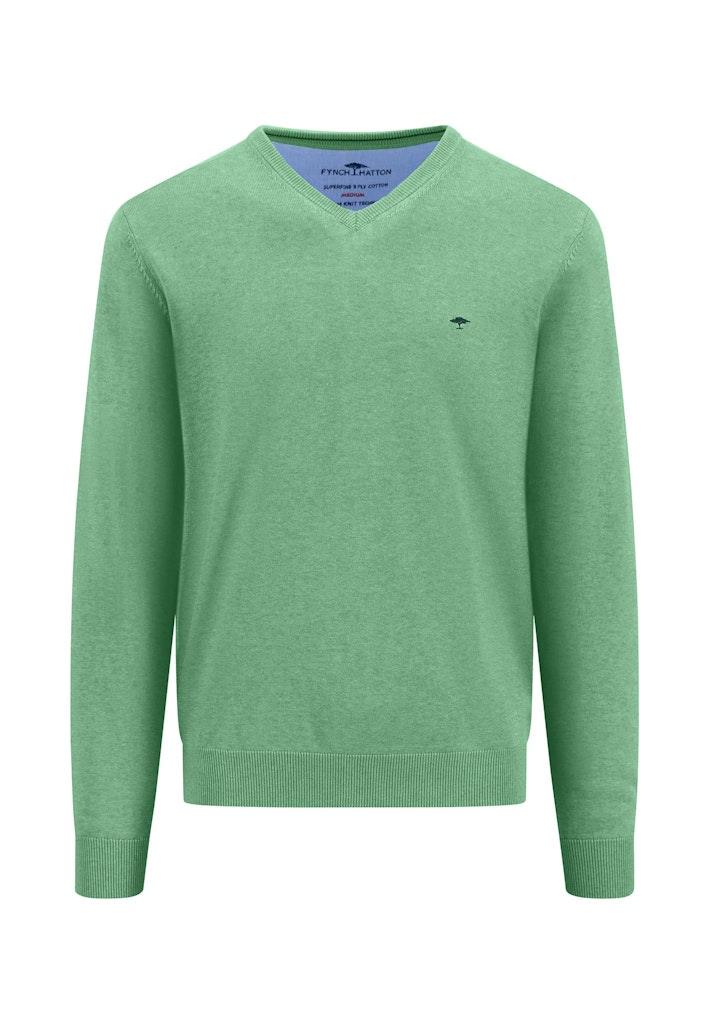 V-Neck, Superfine Grün XL