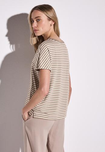 Gestreiftes T-Shirt Beige 36