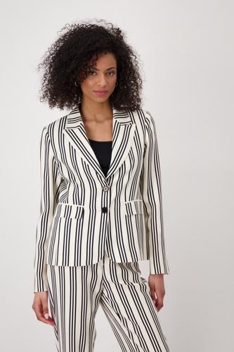 Blazer mit Streifen 36 - Schwarz Gemustert