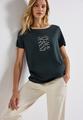 T-Shirt mit Wording Print Grün 44